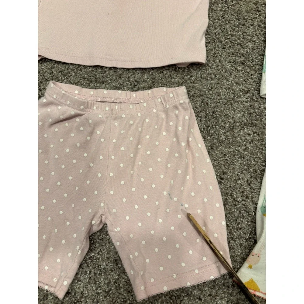 Lot Of 4 Toddler Girls Carter's Pajamas Sz 4T